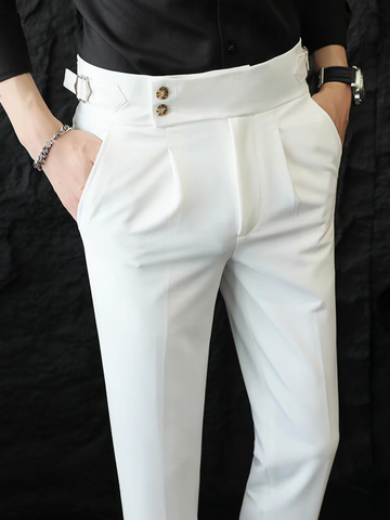 Italian Signature Buttoned Gurkha Trousers