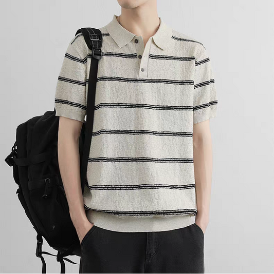 Linen Duskline Strata Polo