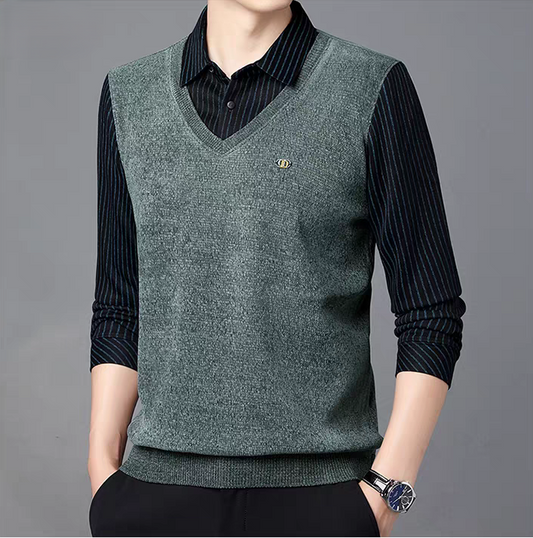 Executive Layered Knit Shirt