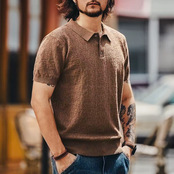 Verdant Weave Knit Polo